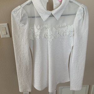 White Boutique Lace Blouse - Size S - Like New